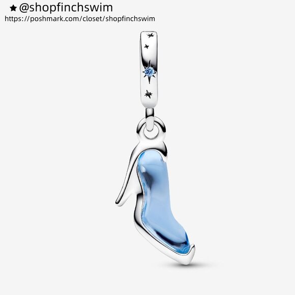 Pandora Disney Cinderella's Glass Slipper Dangle Charm - Picture 1 of 6